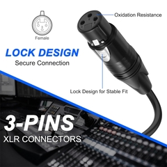 Phoenix Cable XLR 3P Female to PHX3M NBKF/2EDG-5.08 3pin PCB Screw Terminal Block Adapter Connector Cord for Speakers