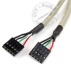 Hub USB 2.0 2 cổng lắp vào thùng máy tính bàn - Expansion 2 Ports Hub USB 2.0 to 9 Pin Header Mainboard Panel Bracket