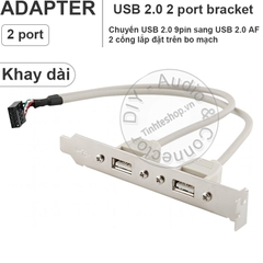 Bộ chia cổng USB 2.0 lắp vào thùng máy tính bàn - USB 2.0 9pin to USB 2.0 AF 4 port
