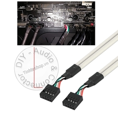 Bộ chia cổng USB 2.0 lắp vào thùng máy tính bàn - USB 2.0 9pin to USB 2.0 AF 4 port