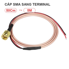 Dây SMA bấm sẵn 1 đầu cái lắp Bảng điều khiển Terminal block - SMA male cable with one end pre-crimped
