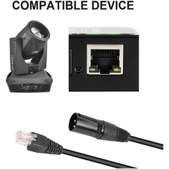 Dây DMX 3pin XLR đực sang đầu mạng RJ45 - DMX XLR Male to RJ45 Male Connector Extension Cable for Amplifiers, Mixers, KTV Equipment, Lighting and Sound