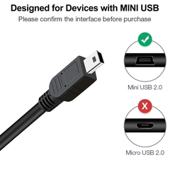 Cáp 2 đầu mini USB 5pin 20Cm đến 15 mét - USB 2.0 Mini-B Male to Mini-B Male Cable