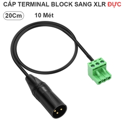 Dây terminal Euro block 3pin sang canon đực - Phoenix cable XLR 3P male to PHX3M NBKF/2EDG-5.08 3pin PCB screw terminal block adapter connector cord for speakers