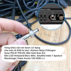 Adapter nguồn 12VDC 2A chân cắm 5.5x2.1mm khóa vặn ren cho Sony PIX-E7 PIX-E5 Atomos Ninja V/Shogun Màn hình Ikan DJI Đèn LED Hollyland Mars 400s Smallhd Indie 7 Aputure