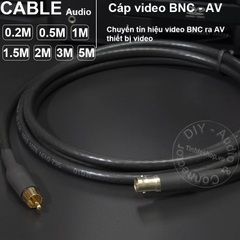 Cáp BNC cái sang AV cái DIY 0.2M đến 5M - BNC female to RCA female cable