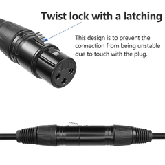 XLR sang RJ45 DMX512 - 3pin XLR to RJ45 Male Adapter Cable, DMX XLR Female to RJ45 Network Connector Extension Cable Ethernet for DMX-CON Controller