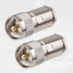 PL259 Coax Connectors 50 Ohm PL-259 UHF Male Clamp Connector for LMR400 KMR400 RG8 RG8U RG213 Coaxial Cable
