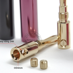 Đầu cắm bắp chuối cho Loa Âm ly mạ vàng 24K 1.6U OD4mm AEC - Connector BP-150ALG
