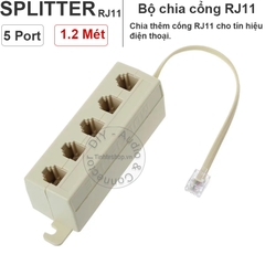Bộ chia RJ11 2 cổng cho điện thoại bàn - RJ11 spliiter 2 port 6P4C