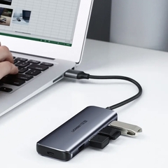 Bộ chia USB 3.0 4 cổng có hỗ trợ nguồn ngoài vỏ nhôm Ugreen CM207 50768