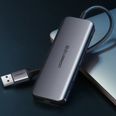 Bộ chia USB 3.0 4 cổng có hỗ trợ nguồn ngoài vỏ nhôm Ugreen CM207 50768