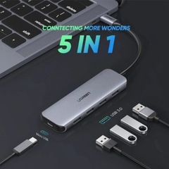 Bộ chia USB 3.0 4 cổng có hỗ trợ nguồn ngoài vỏ nhôm Ugreen CM207 50768
