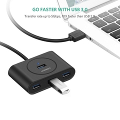 Bộ chia 4 cổng USB 3.0 Ugreen CR113 20290 cáp dài 50Cm có hỗ trợ nguồn ngoài