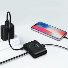 Bộ chia 4 cổng USB 3.0 Ugreen CR113 20290 cáp dài 50Cm có hỗ trợ nguồn ngoài