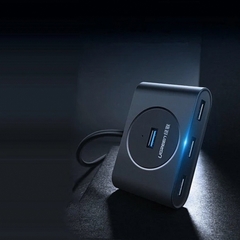 Bộ chia 4 cổng USB 3.0 Ugreen CR113 20290 cáp dài 50Cm có hỗ trợ nguồn ngoài