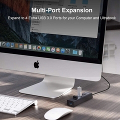 Bộ chia 4 cổng USB 3.0 Unitek Y-3089 có cổng hỗ trợ nguồn ngoài