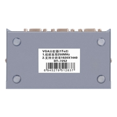 Bộ chia VGA 1 ra 2 250MHz 1920x1440P DTECH DT-7252 - VGA splitter 1 to 2 port