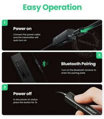 Thiết bị phát bluetooth 5.0 aptX Ugreen CM107 40761 - Bluetooth transmitter