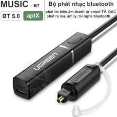 Bộ phát nhạc bluetooth 5.0 aptX từ Smart TV XBOX DVD ra Loa Tai nghe Ugreen CM150 50213