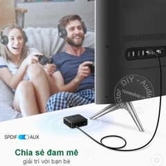 Bộ thu phát bluetooth 5.0 ra cổng quang optical aptX Ugreen CM144 70158