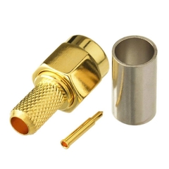 Cầu nối chuyển đổi SMA đực thẳng 50 Ohm mạ vàng - Gold-plated 50 Ohm straight male SMA adapter bridge