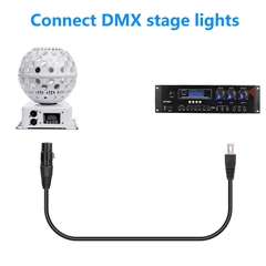 XLR sang RJ45 DMX512 - 3pin XLR to RJ45 Male Adapter Cable, DMX XLR Female to RJ45 Network Connector Extension Cable Ethernet for DMX-CON Controller