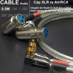 Dây canon ra hoa sen 1 cặp dài 0.5M đến 5M - XLR female to RCA cable