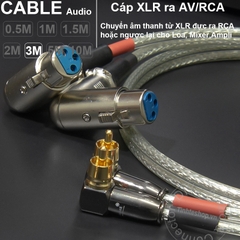 Dây canon ra hoa sen 1 cặp dài 0.5M đến 5M - XLR female to RCA cable