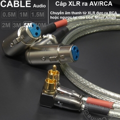 Dây canon ra hoa sen 1 cặp dài 0.5M đến 5M - XLR female to RCA cable