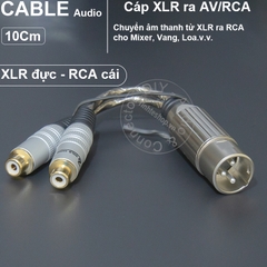 Rắc canon cái sang hoa sen cái 1 cặp 10Cm - XLR female to RCA female adapter