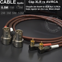 Cặp dây canon đực sang hoa sen DIY 0.5M đến 10M - XLR male to RCA cable