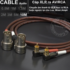 Cặp dây canon đực sang hoa sen DIY 0.5M đến 10M - XLR male to RCA cable