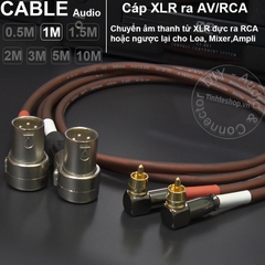 Cặp dây canon đực sang hoa sen DIY 0.5M đến 10M - XLR male to RCA cable