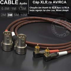 Cặp dây canon đực sang hoa sen DIY 0.5M đến 10M - XLR male to RCA cable