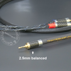 Dây 2.5mm sang 2 đầu RCA R-L lõi đồng 6N mạ bạc