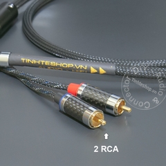 Dây 2.5mm sang 2 đầu RCA R-L lõi đồng 6N mạ bạc