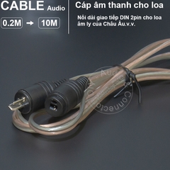 Dây loa Din 2 nối dài cho âm ly Châu Âu - 2-pin male to female speaker cable extension