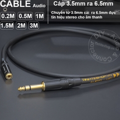 Dây 3.5 ra 6.5 stereo DIY 0.2M đến 3M - Cáp 6.5mm đực ra 3.5mm cái