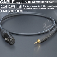 Cáp thu âm livestream 3.5mm sang XLR cho IOS vs Android - Recording cable from Equalizer to Laptop smartphone