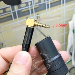 3.5 sang canon bẻ góc chữ L xoay được các hướng cắm Micro không dây vào Mixer Camera - 1/8'' to XLR male right-angle swivel connector.
