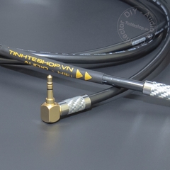 Dây 2 đầu 3.5 đồng mạ bạc đầu thẳng đầu chữ L - Silver plated copper AUX audio cable straight and right angle plug