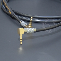 Dây 2 đầu 3.5 đồng mạ bạc đầu thẳng đầu chữ L - Silver plated copper AUX audio cable straight and right angle plug