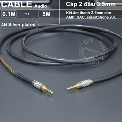 Cáp 3.5 to 3.5 đồng 4N mạ bạc