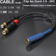 Dây 3.5mm ra 2 đầu AV DIY dài 0.2 mét đến 3 mét Soundking OFC 4N
