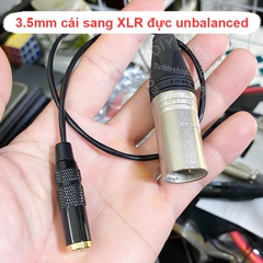 Cáp unbalanced 3.5 sang canon đực jack Neutrik cáp MOGAMI chuyển âm thanh cho Smartphone Laptop Microphone wireless Camera Mixer