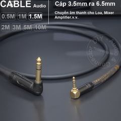 Cáp chuyển 3.5 ra 6.5 DIY 0.5 đến 10 mét - 3.5mm to 6.35mm TRS cable