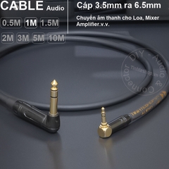 Cáp chuyển 3.5 ra 6.5 DIY 0.5 đến 10 mét - 3.5mm to 6.35mm TRS cable