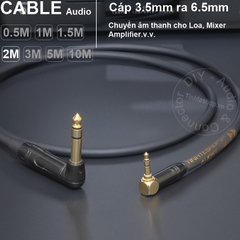 Cáp chuyển 3.5 ra 6.5 DIY 0.5 đến 10 mét - 3.5mm to 6.35mm TRS cable