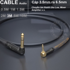 Cáp chuyển 3.5 ra 6.5 DIY 0.5 đến 10 mét - 3.5mm to 6.35mm TRS cable